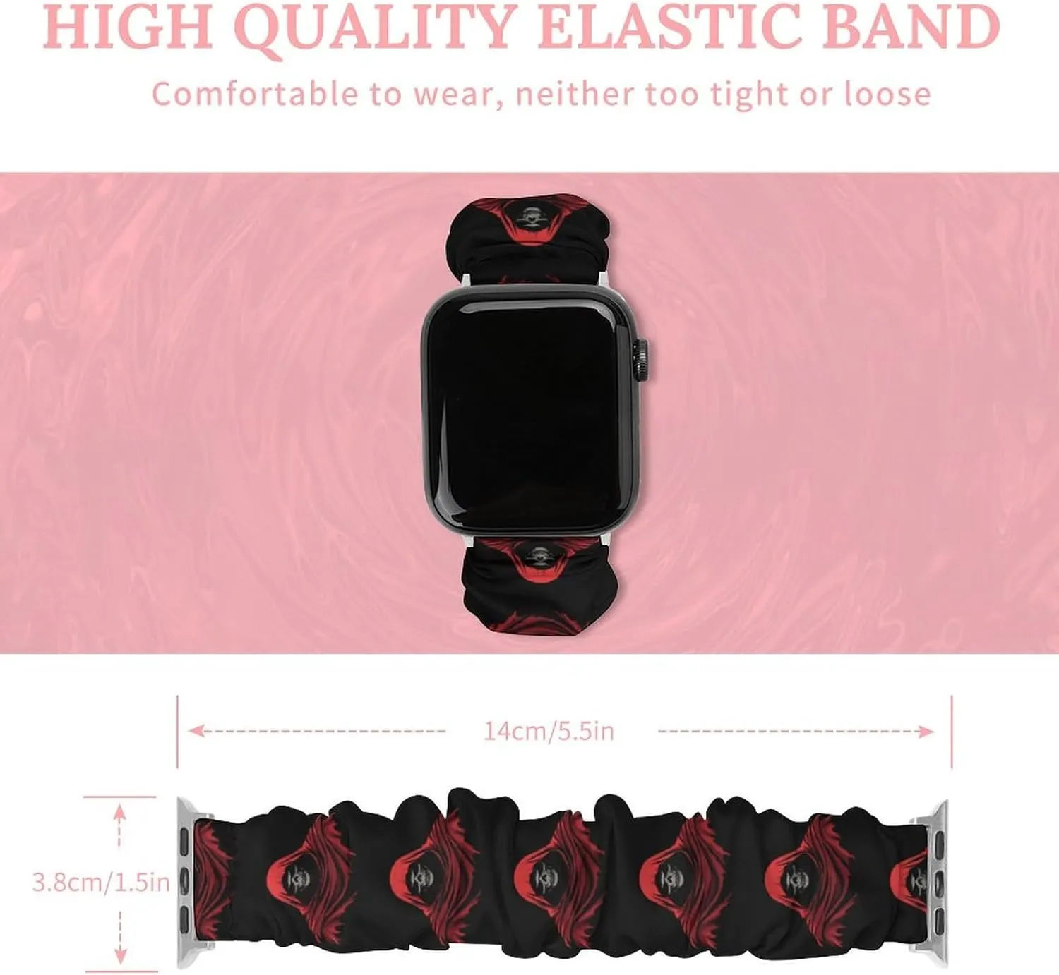 Grim Reaper Red Cloak Fashion Watch Strap Scrunchies Wristbands Compatible With IWatch Series