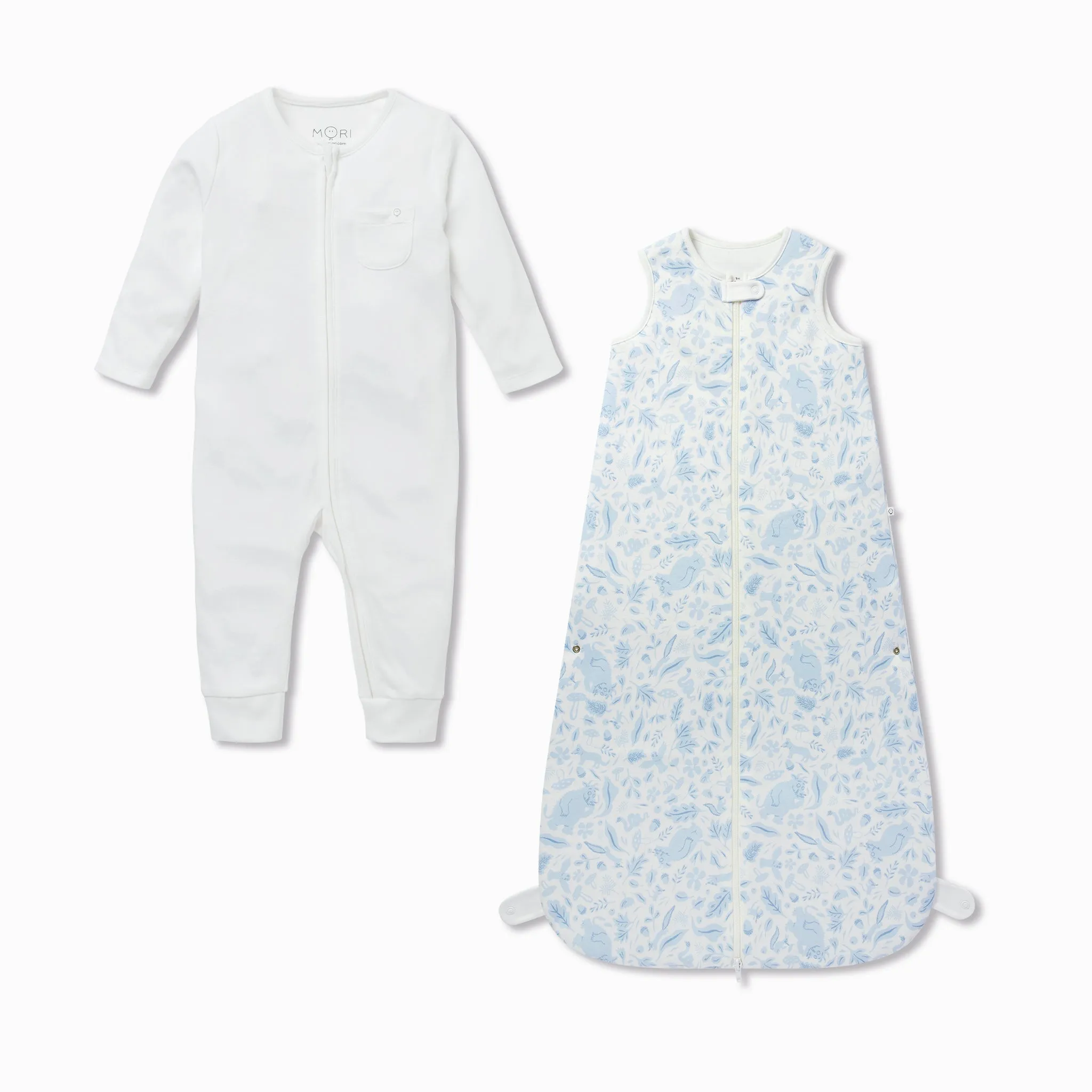 Gruffalo Dragonfly Blue & Plain Front Opening Bedtime Set 1.5 TOG