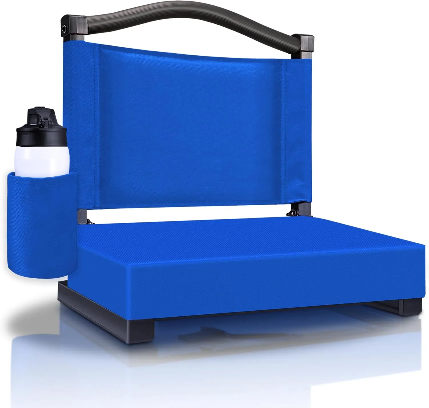 HABUTWAY Stadium Seat with Back Support and Thick Cushion Wide Bleacher Chairs with Back and Cushion Hold up 350lbs Stadium Chair with Shoulder Strap and Pocket