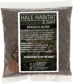 Hale Habitat & Seed Brassica Blend Food Plot Mix, 1/2 Acre, Highly Attractive Fall Food Plot