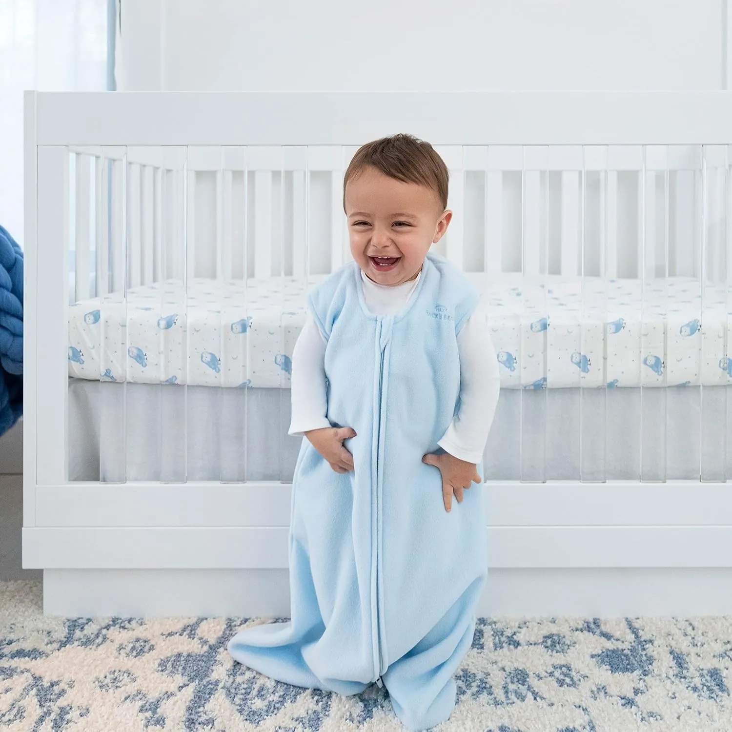 HALO SleepSack, Micro-Fleece Wearable Blanket, Swaddle Transition Sleeping Bag, TOG 1.0