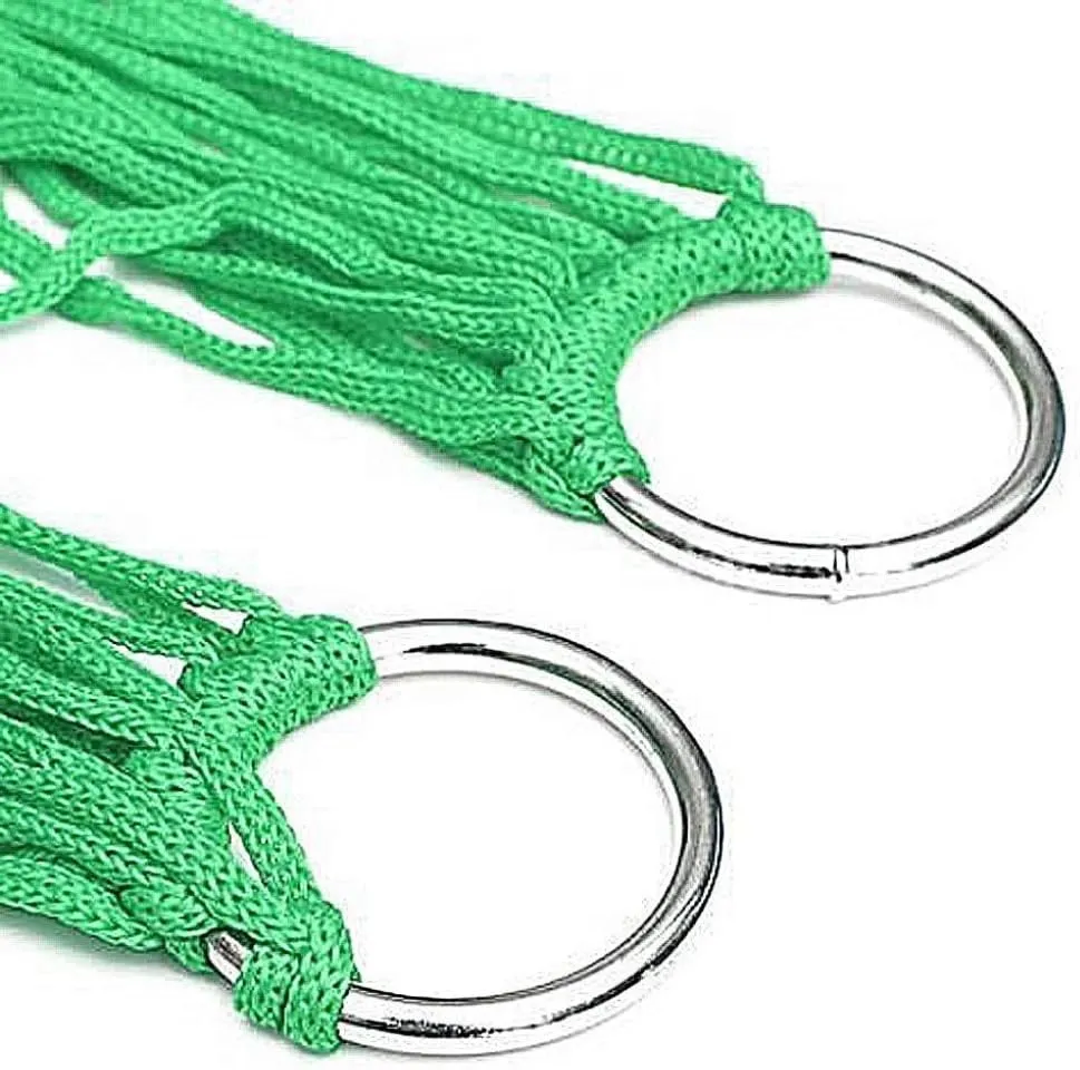 Hammocks Outdoor Supplies 9-Strand Nylon Rope Hammock Portable Camping Leisure Mesh Hammock Swing Rope Hammock Camping Hammocks