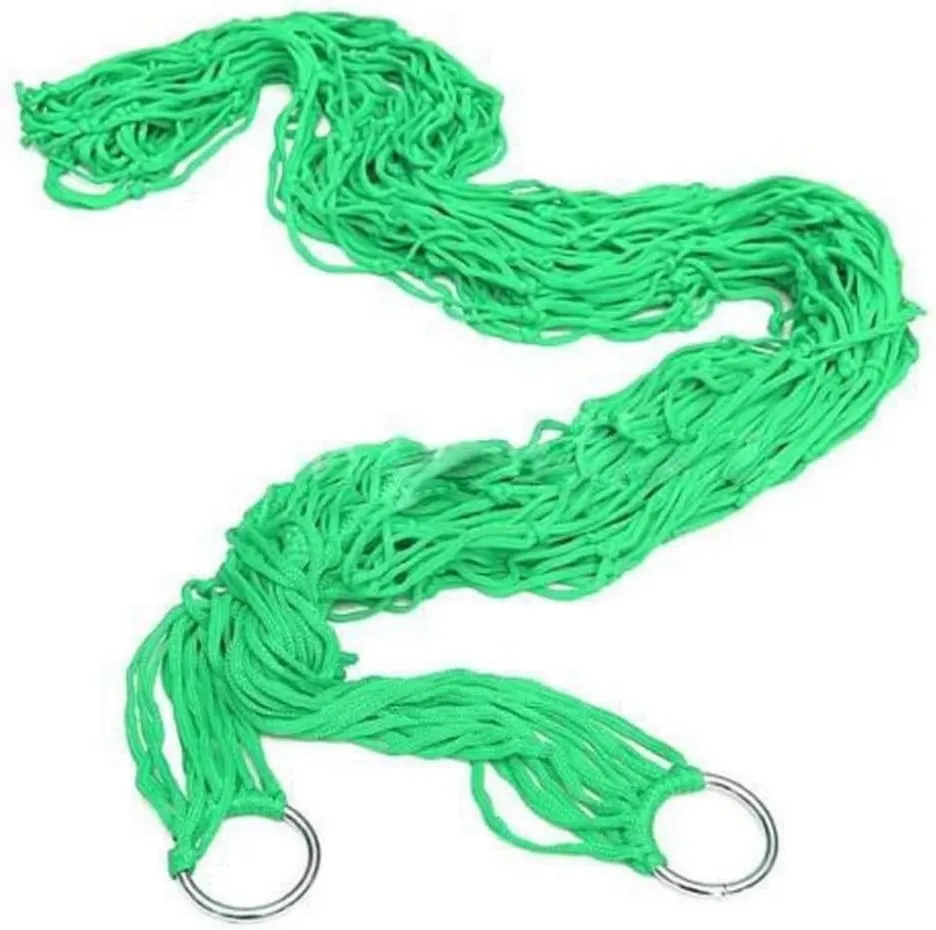 Hammocks Outdoor Supplies 9-Strand Nylon Rope Hammock Portable Camping Leisure Mesh Hammock Swing Rope Hammock Camping Hammocks