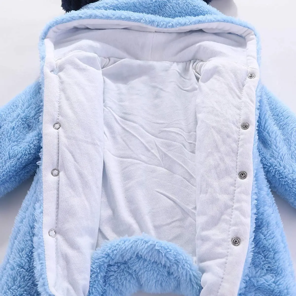 Haokaini Newborn Bear Warmer Snowsuit Cotton Fleece Hooded Romper Jumpsuit for Baby Girls Boys