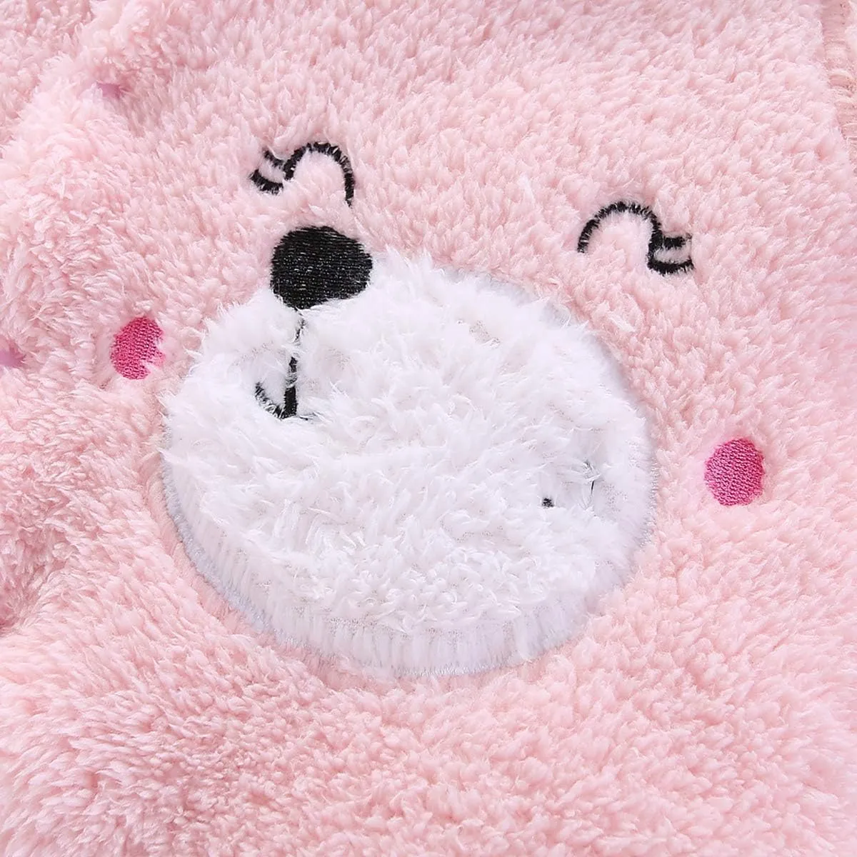 Haokaini Newborn Bear Warmer Snowsuit Cotton Fleece Hooded Romper Jumpsuit for Baby Girls Boys