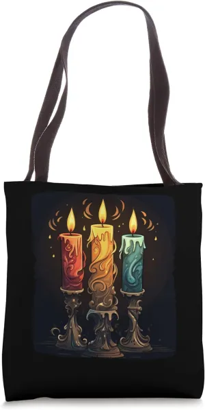 Happy Candle Season with Candlelight Tote Bag