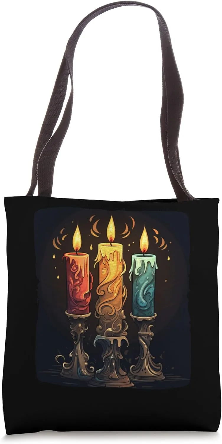 Happy Candle Season with Candlelight Tote Bag