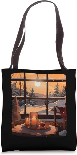 Happy warm Home Costume for cosy season and Snow Time Tote Bag