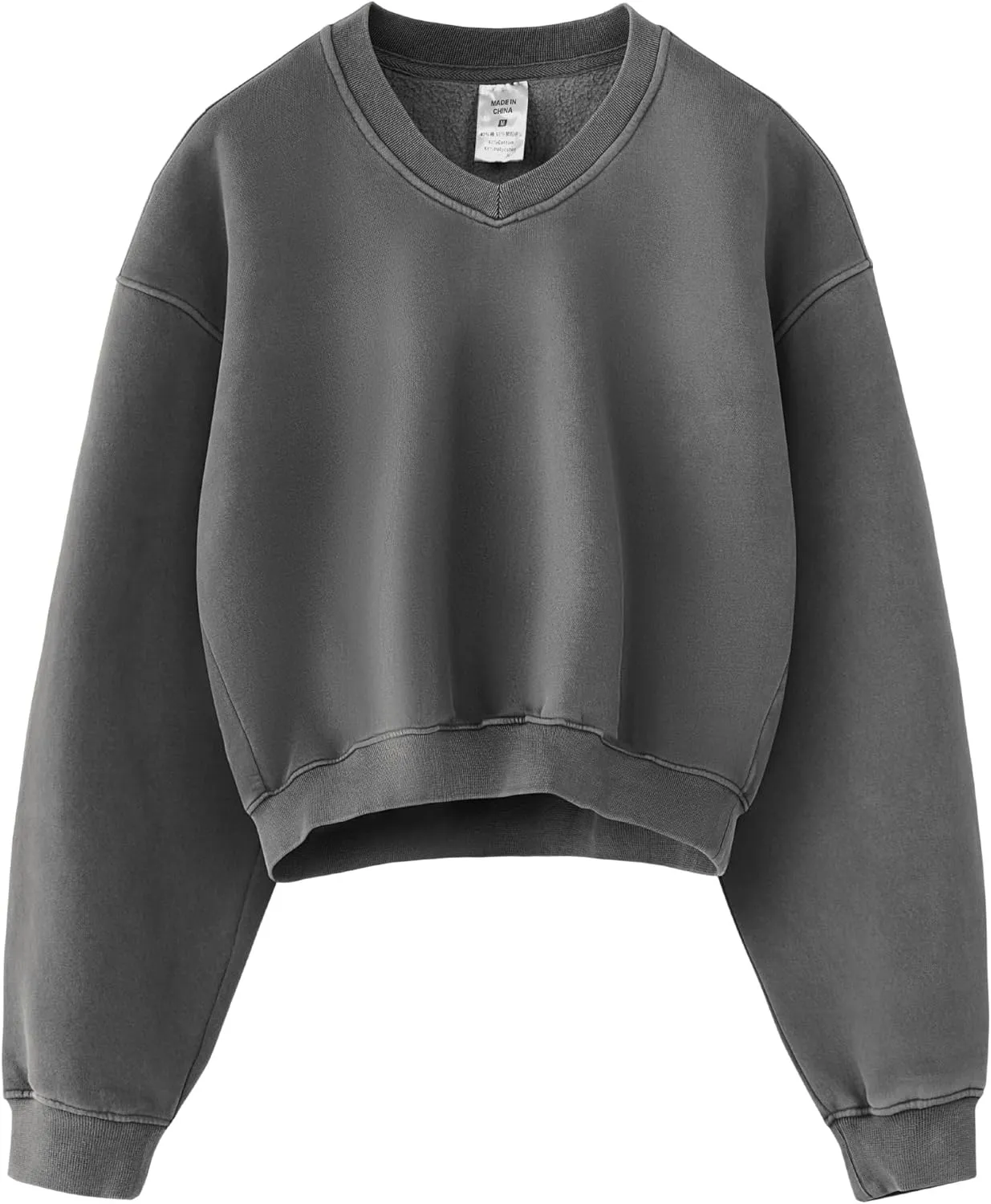 Hatant Sweatshirt for Women Acid Wash Athletic Hoodie Heritage Fleece V-neck Long Sleeve Hoodie Fleece Women Sweatshirt
