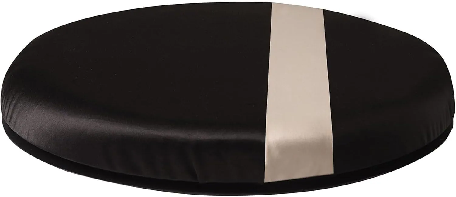 HealthSmart 360 Degree Swivel Seat Cushion, Chair Assist for Elderly, Swivel Seat Cushion for Car, Twisting Disc, Black with Tan Stripe, 15 Inches in Diameter