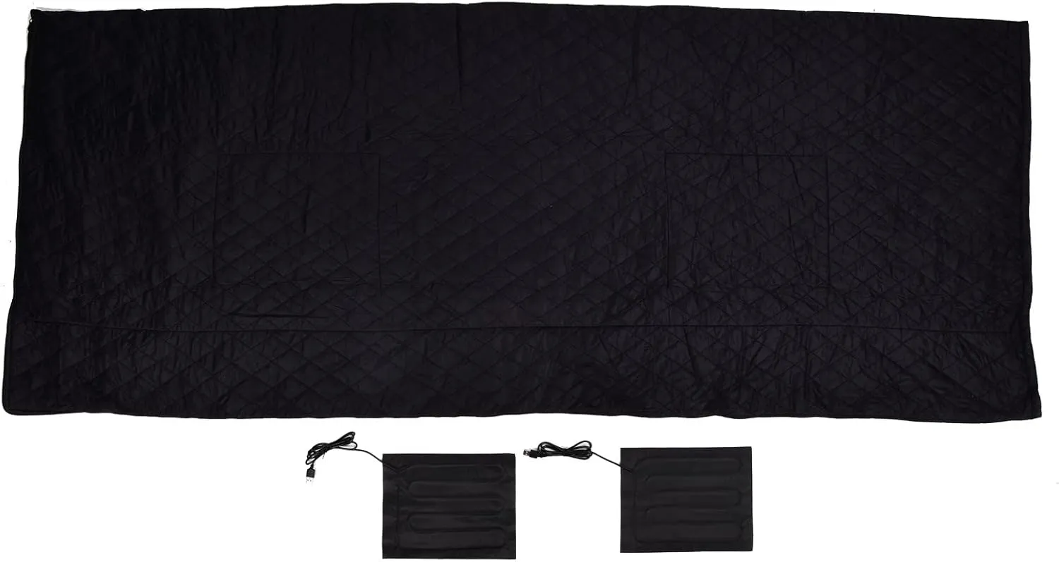 Heated Sleeping Bag Liner, Outdoor Sleeping Bag USB Heating Zipper Closure Warm Sleeping Bag Polyester Cold Weather Camping Sleeping Bag