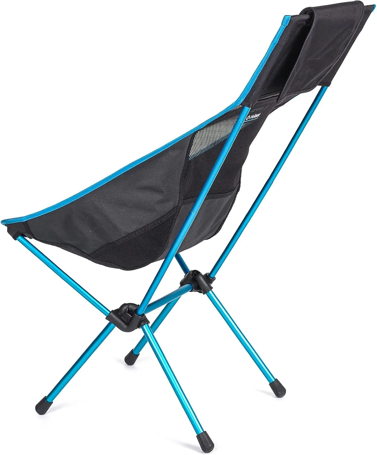 Helinox Sunset Chair Lightweight, High-Back, Compact, Collapsible Camping Chair, Black, with Pockets