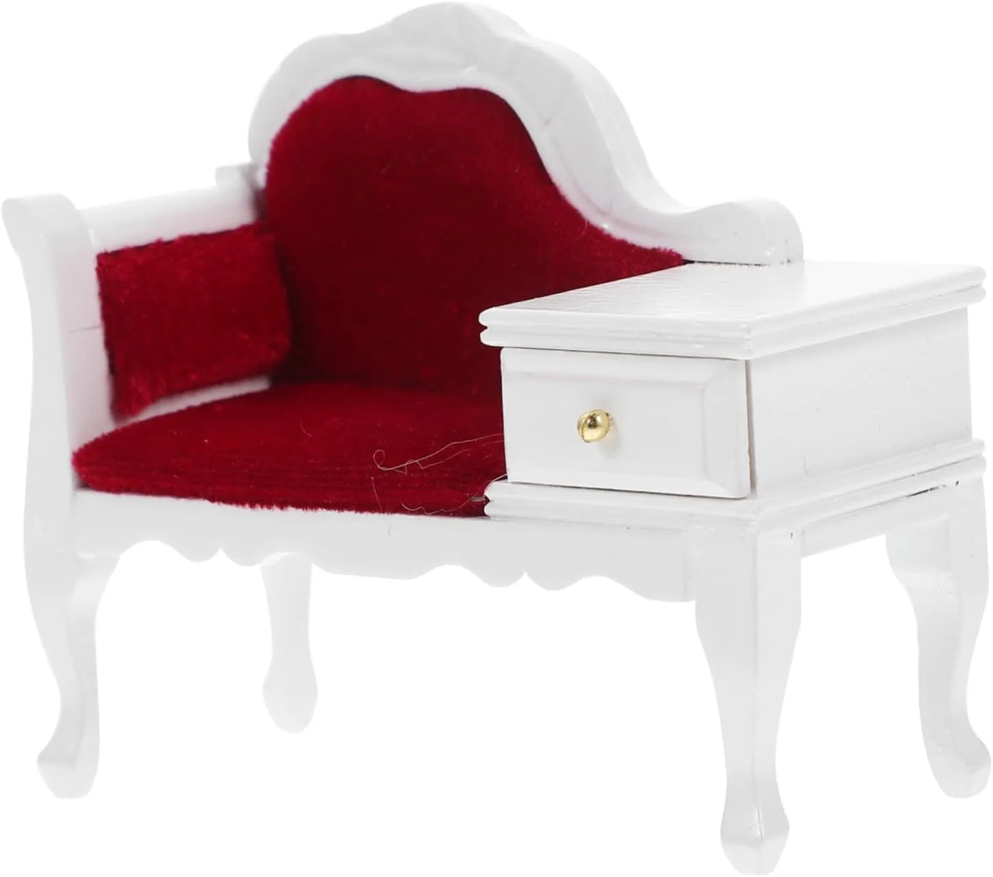 Hemoton 2pcs Miniature Wooden Sofa Chair Ornament with Drawer for Dollhouse Decor Room Furniture for Miniature Scenes Compact Design for Projects and Creative Layouts