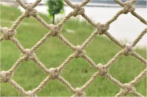 Hemp Rope Climbing Cargo net 4mm/6cm Children's Outdoor Climbing net,Plant Support net Stair Balcony Railing Safety net,Suitable for Tree House Jungle Expansion,2MX10M(6.6X32.8FT)