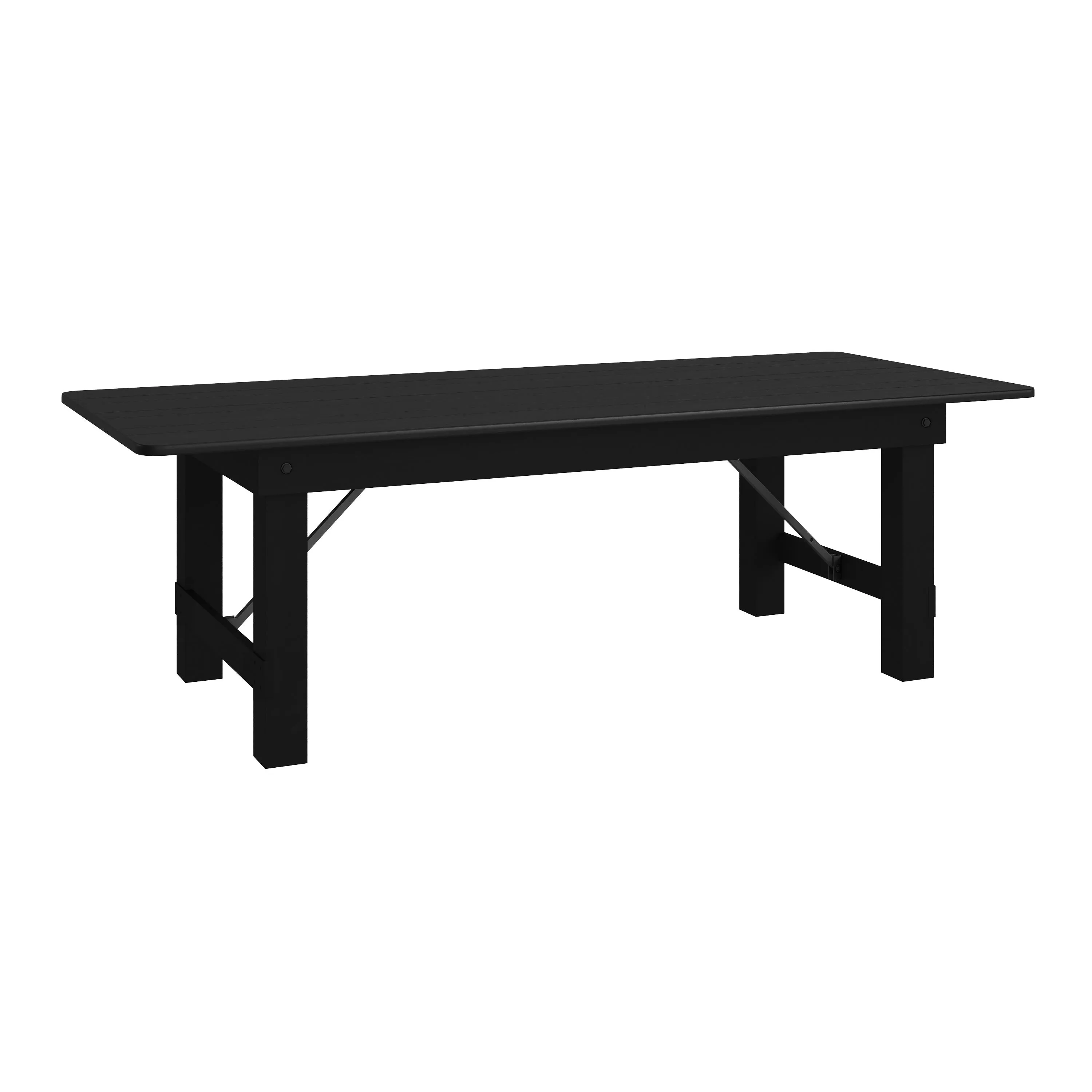 HERCULES Series 8' x 40" Solid Pine Folding Farm Table