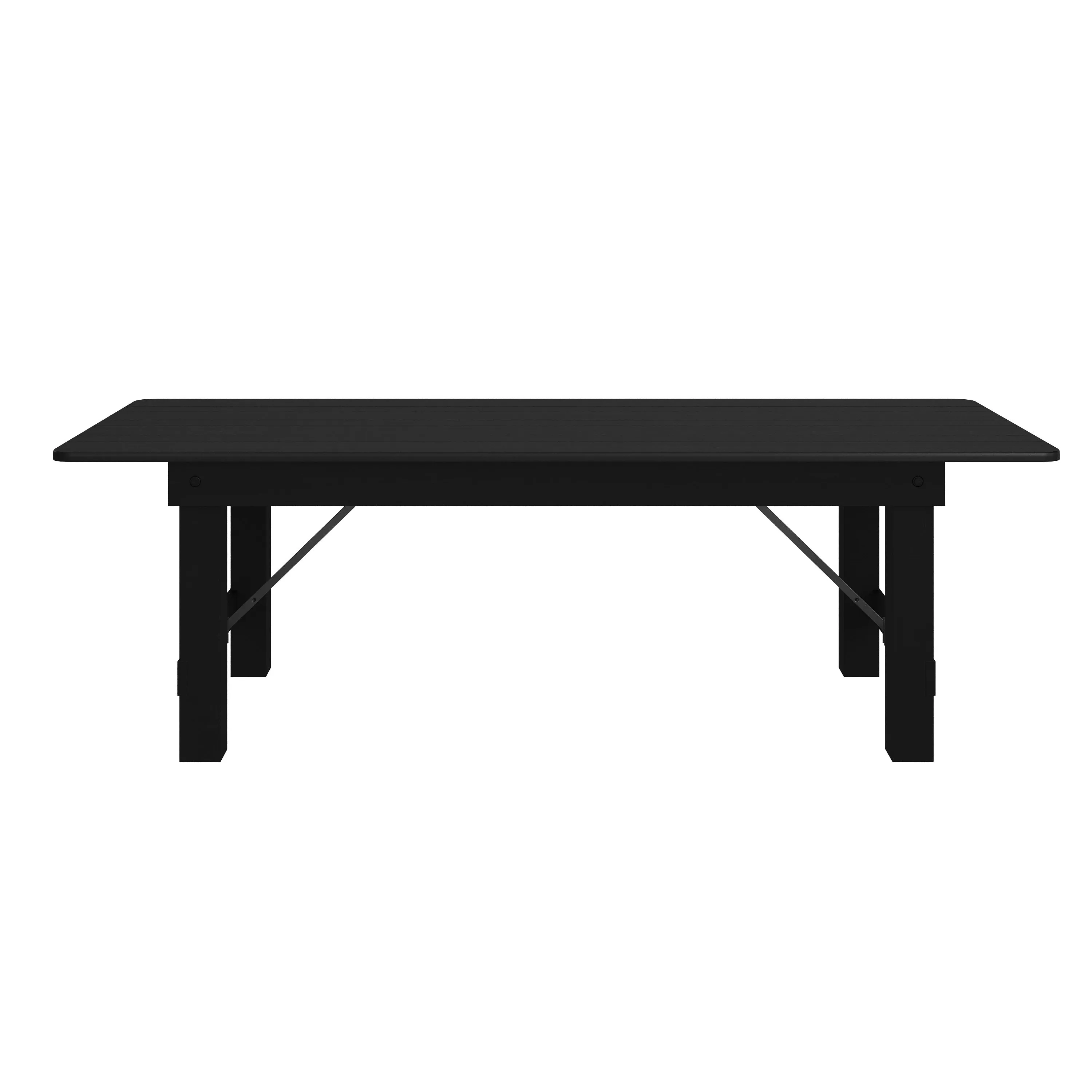 HERCULES Series 8' x 40" Solid Pine Folding Farm Table