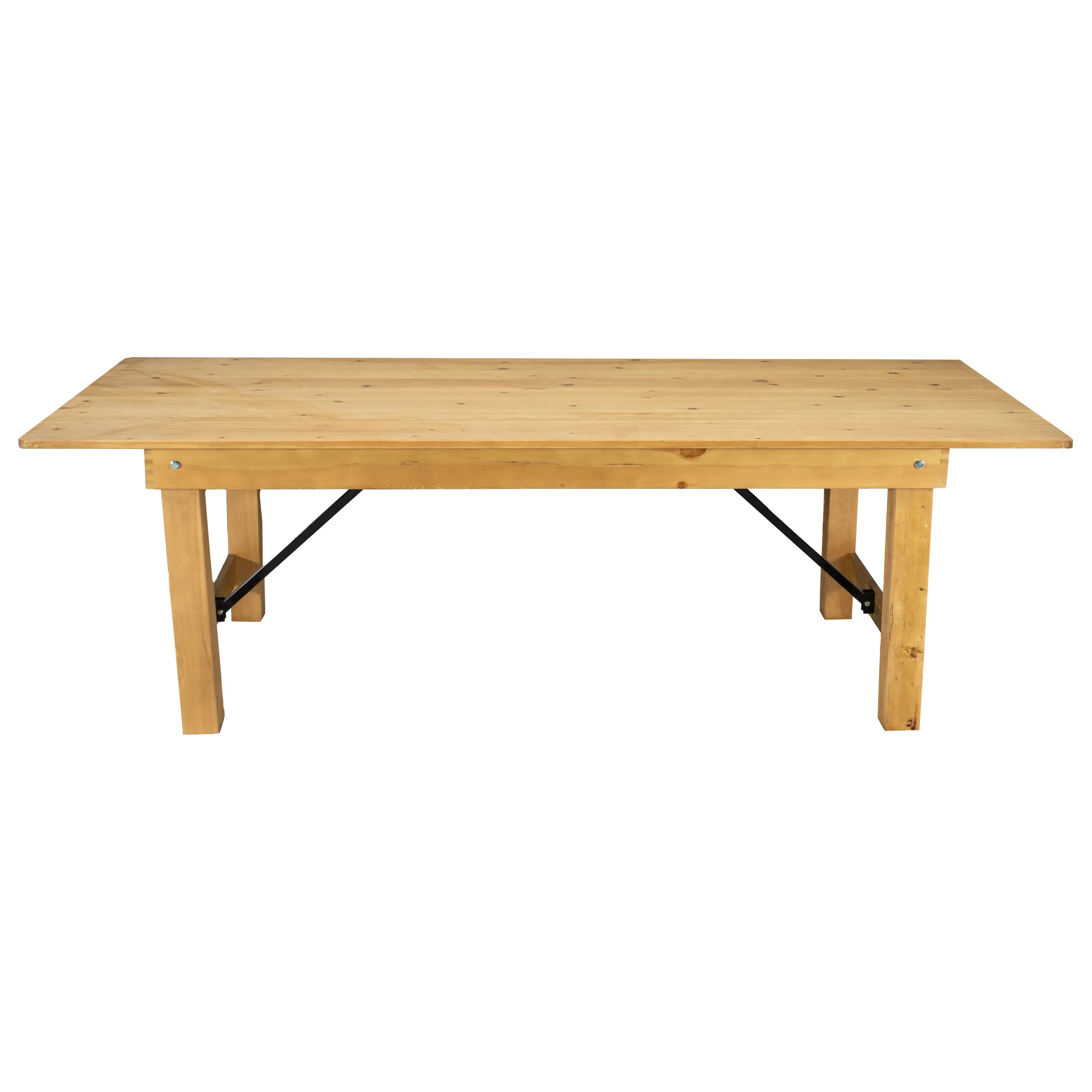 HERCULES Series 8' x 40" Solid Pine Folding Farm Table