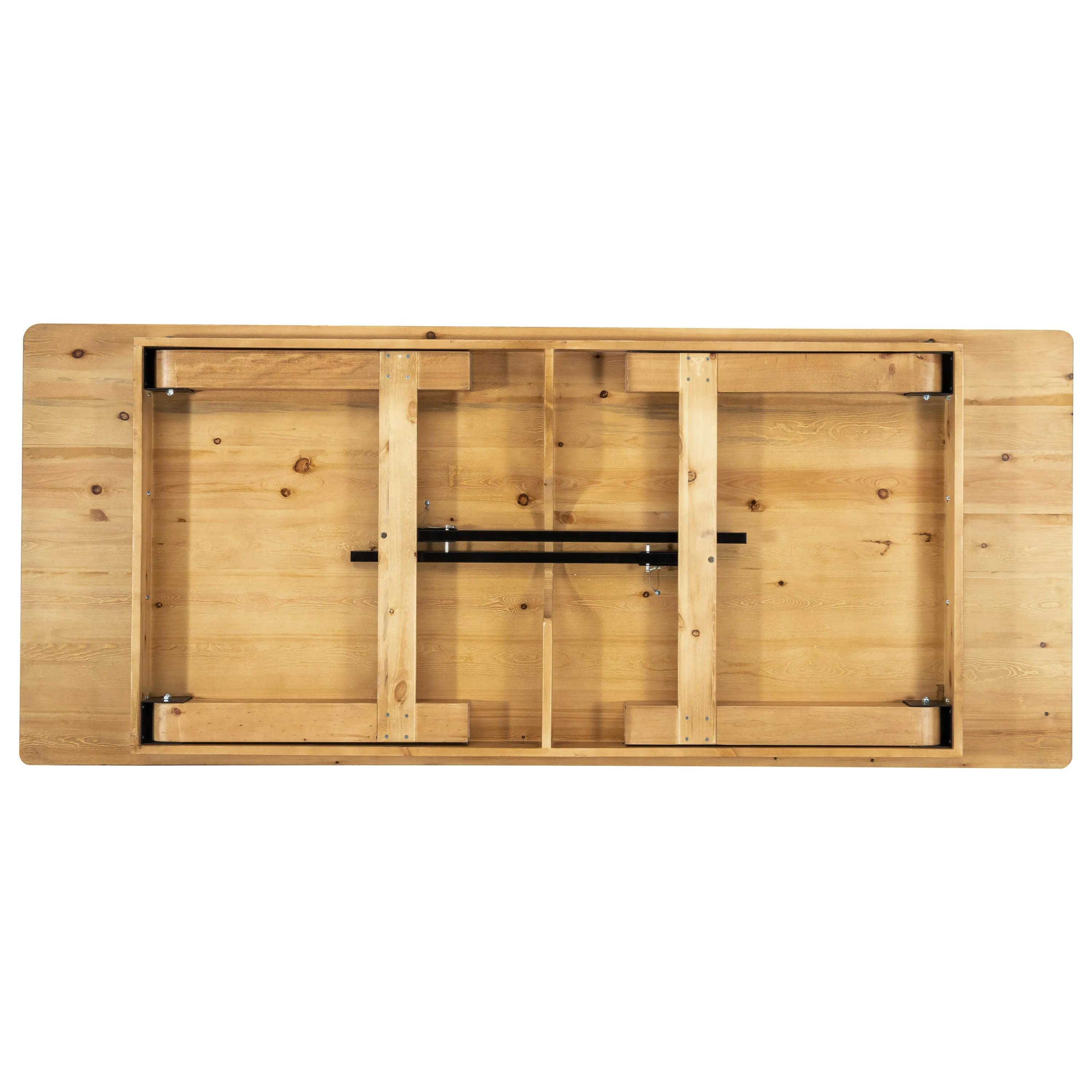 HERCULES Series 8' x 40" Solid Pine Folding Farm Table
