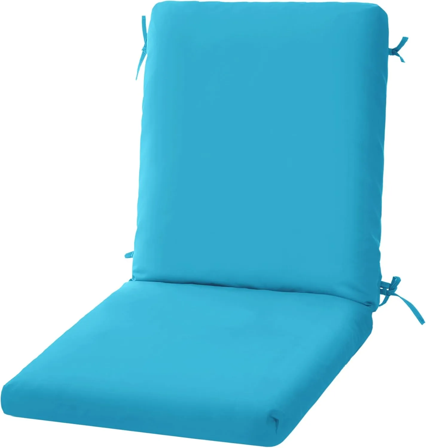 High Back Outdoor Chair Cushions 44''x20'' - Patio Dining Chair Cushions with Waterproof, Fade-Resistant, Removable & Machine-Washable Covers, Teal