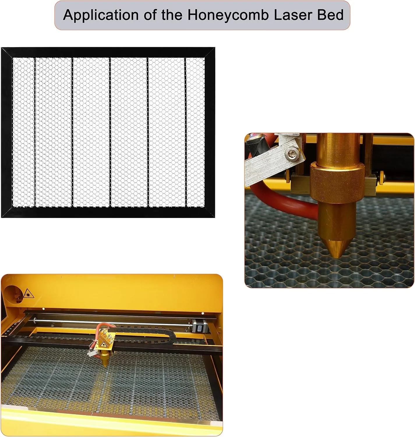 Honeycomb Laser Bed 600x1000mm(23.6" x 39.4"), Honeycomb Working Table for Laser Cutter Engraver, Laser Engraver Accessories Panel for Fast Heat Dissipation and Table-Protecting, Smooth Edge