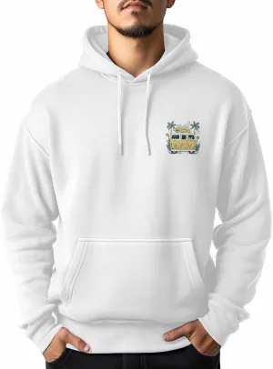 Hoodies for Men Campervan Surfboard Flower Printed Sweatshirt HoodieDrawstring Long Sleeve Streetwear Hooded Pullover