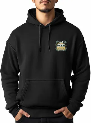 Hoodies for Men Campervan Surfboard Flower Printed Sweatshirt HoodieDrawstring Long Sleeve Streetwear Hooded Pullover