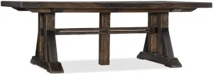 Hooker Furniture Rosyln County Trestle Base Extendable Dining Table Dark Walnut