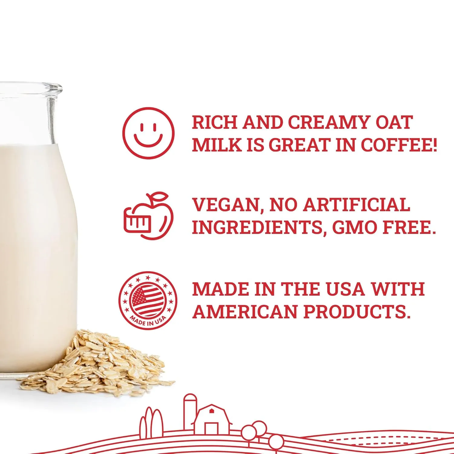 Hoosier Hill Farm Oat Milk Powder, 3LB (Pack of 1)