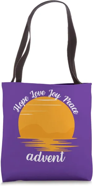 Hope Love Joy Peace Advent Season Wishes Tote Bag