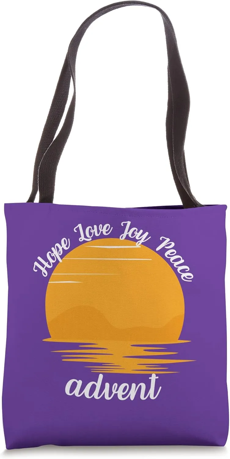 Hope Love Joy Peace Advent Season Wishes Tote Bag