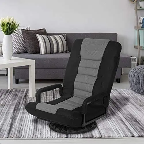 HopeRacer Gaming Chair with Arms Back Support Adjustable Floor Sofa Video Game Chair