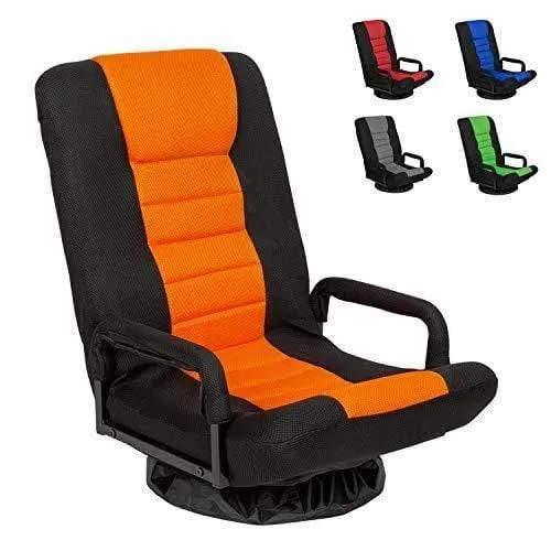 HopeRacer Gaming Chair with Arms Back Support Adjustable Floor Sofa Video Game Chair