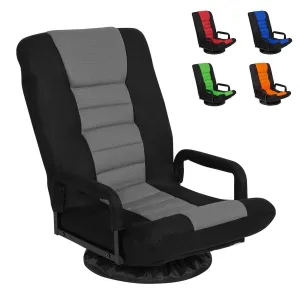 HopeRacer Gaming Chair with Arms Back Support Adjustable Floor Sofa Video Game Chair