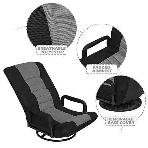 HopeRacer Gaming Chair with Arms Back Support Adjustable Floor Sofa Video Game Chair