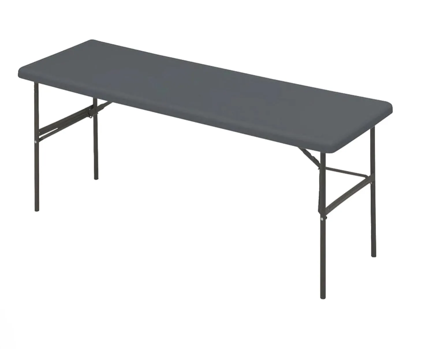 Iceberg IndestrucTable Classic Folding Table, Indoor or Outdoor, Charcoal, 300 Lbs. Weight Capacity 72" L x 24" W