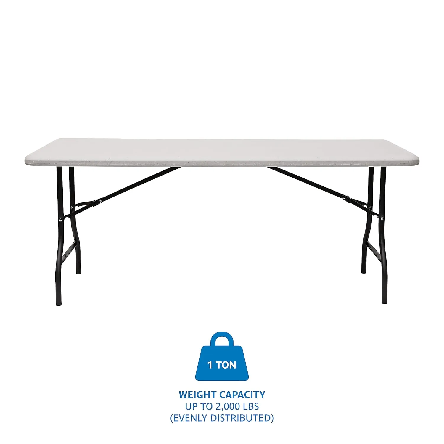 Iceberg IndestrucTable Industrial Folding Table, Indoor/Outdoor, Platinum Granite, 30” W x 72” L x 29”