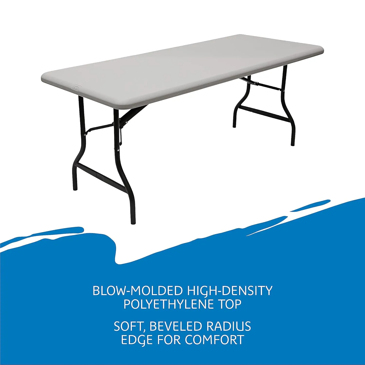 Iceberg IndestrucTable Industrial Folding Table, Indoor/Outdoor, Platinum Granite, 30” W x 72” L x 29”