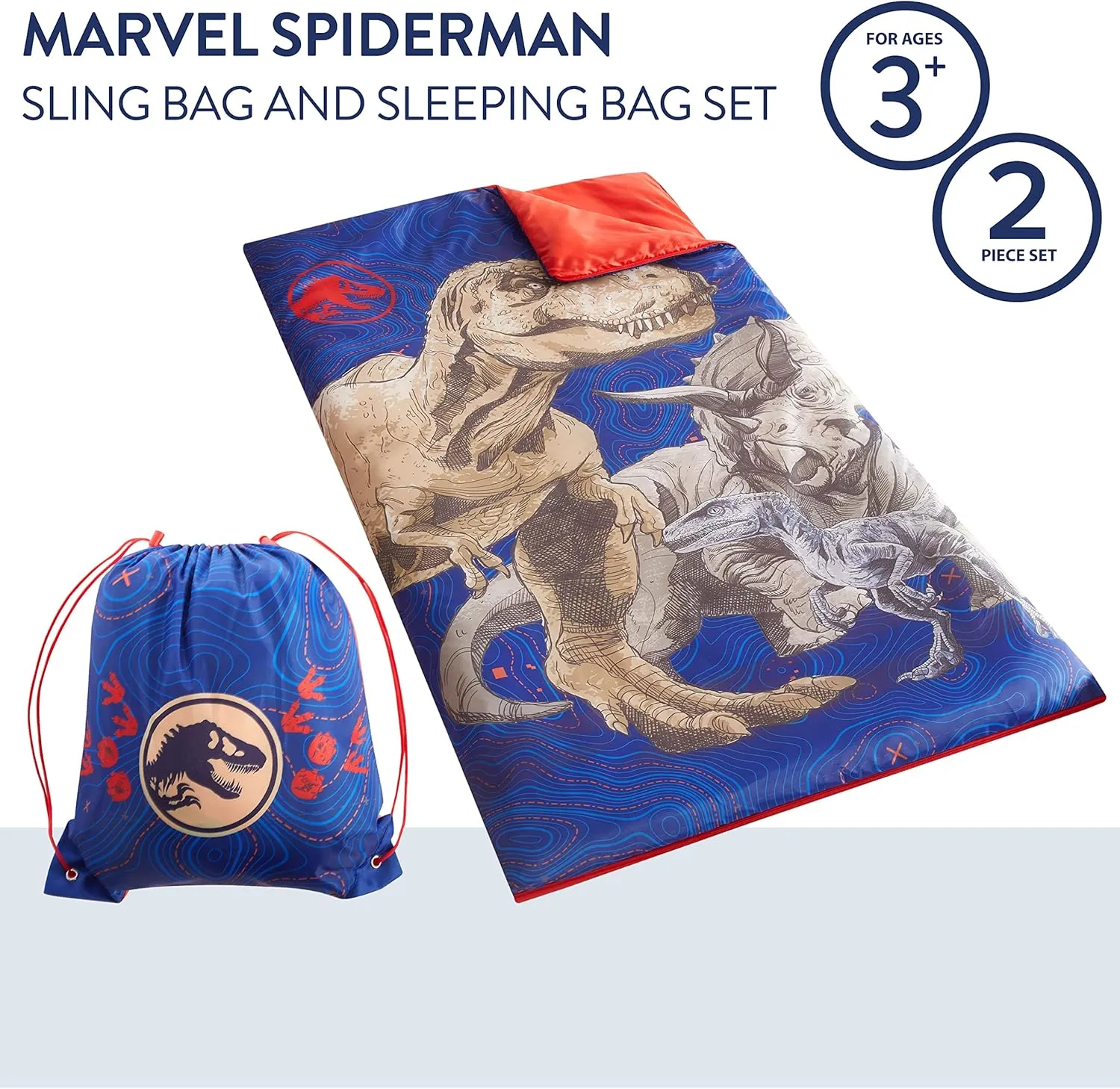 Idea Nuova 2 Piece Drawstring Sling Carry Bag with Sleeping Slumber Bag