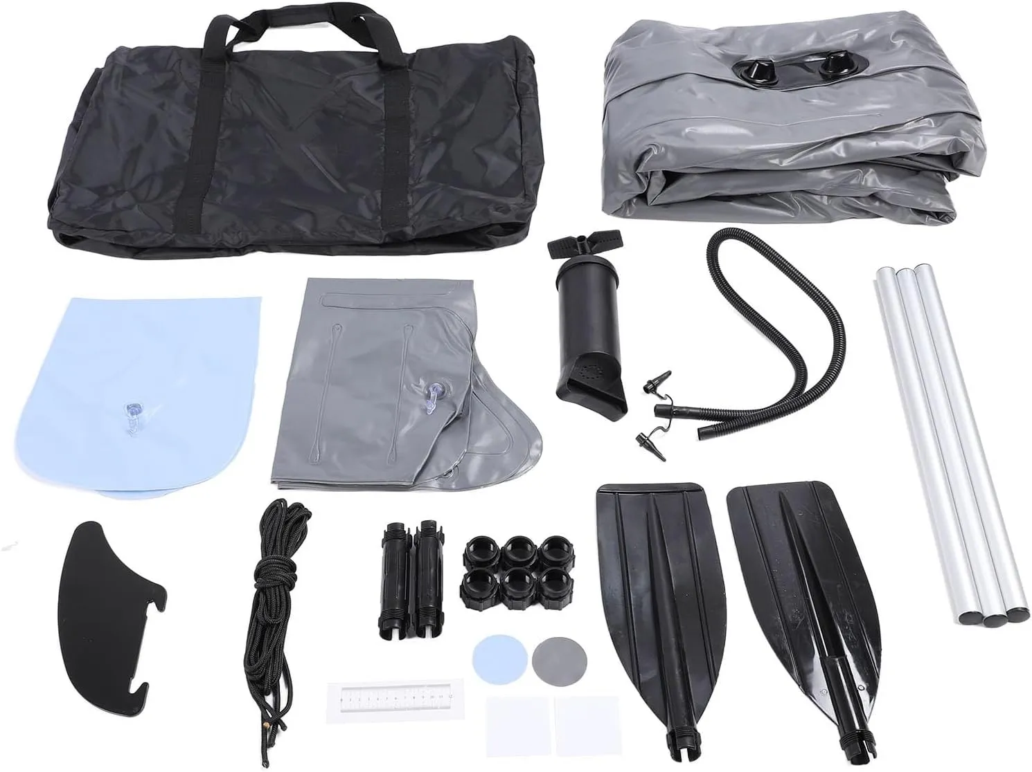 Inflatable Kayak 1 Person, Inflatable Kayak Set, PVC UV Proof Portable Blow Up Canoe Boat with Hand Pump Paddle Storage Bag for Fishing