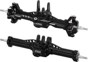 INJORA Front&Rear Axles Set -  4mm Extended Aluminum Complete Axles for TRX4M Upgrade 1/18 RC Crawler Car