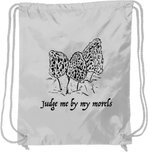 inktastic Judge Me By My Morels with Morel Mushrooms Drawstring Bag White 35b1e