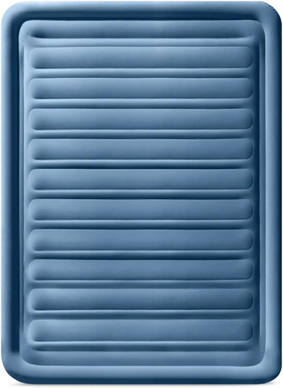 Intex: Dura-Beam Deluxe Comfort-Plush Air Mattress - 22" Queen Blue - Built-in Electric Pump, Durable Fiber-Tech, Carry Bag Included, 600lb Capacity