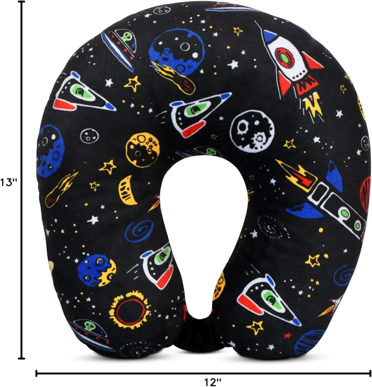 iscream Silky Fleece 12" Neck Support Pillow - Out of This World