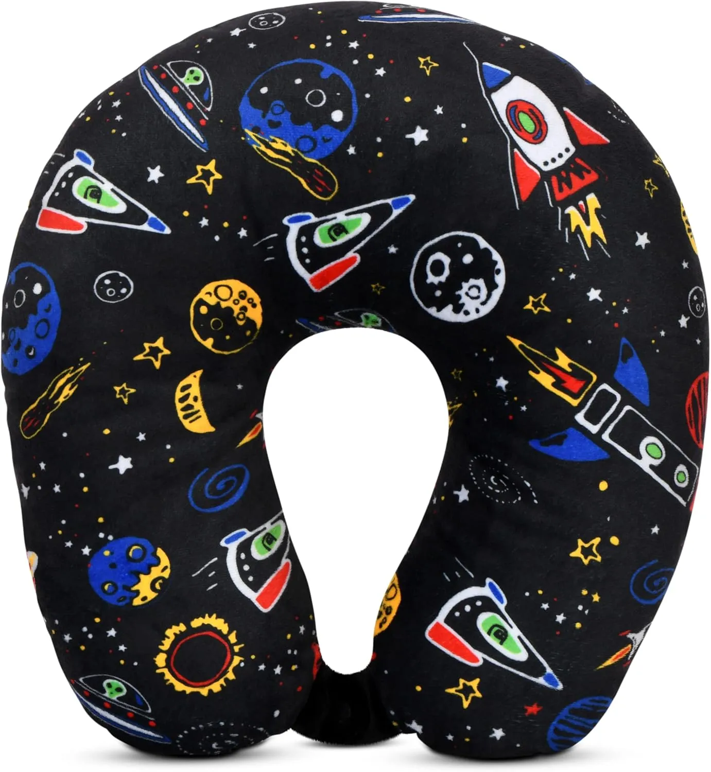 iscream Silky Fleece 12" Neck Support Pillow - Out of This World
