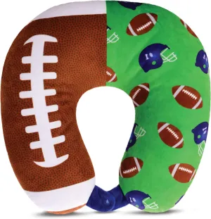 iscream Silky Fleece 12" Neck Support Pillow - Touchdown