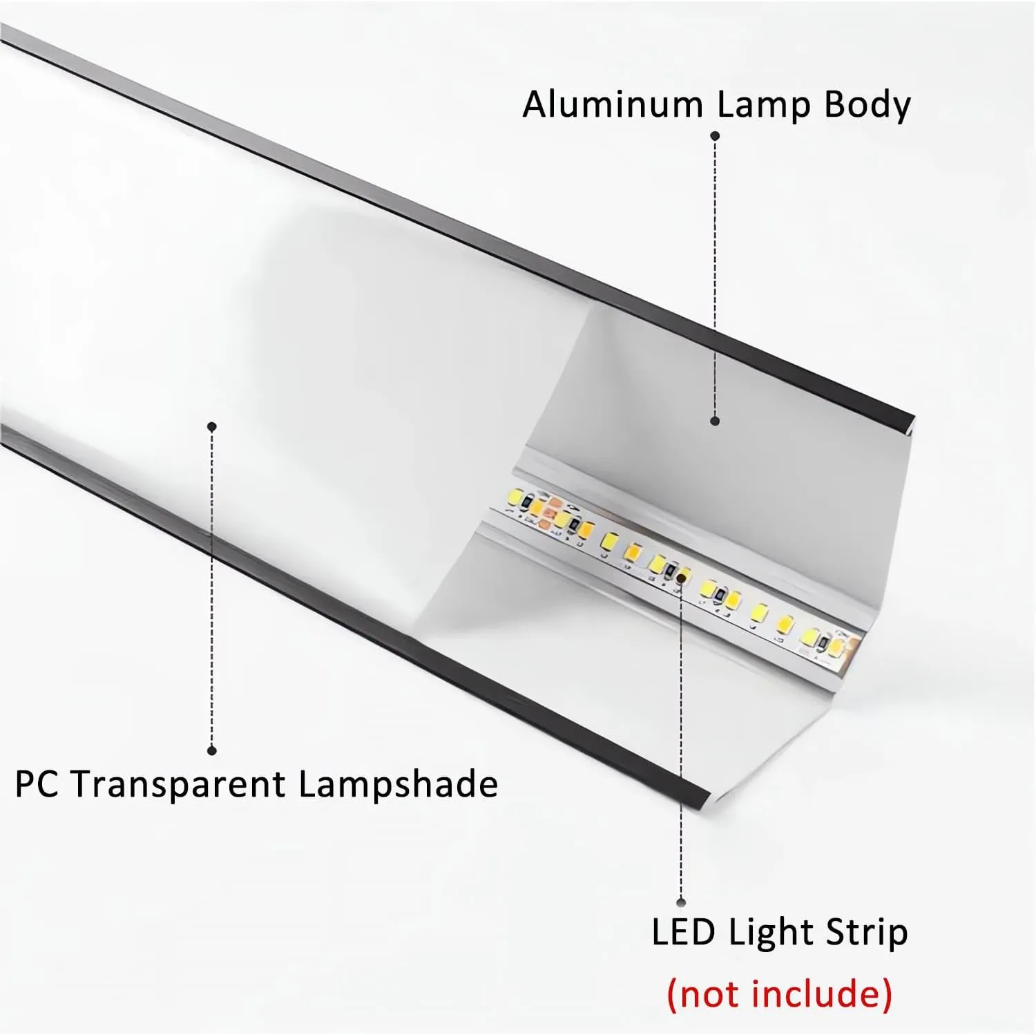 JARBIH 10PACK Led Aluminum Profile for Ceiling Wall Decoration, 1M/3.3ft 6cmx6cm Top Corner Strip Line Luminous Ceiling Free Lamp Internal Channel Linear for Living Room Home(Silver)