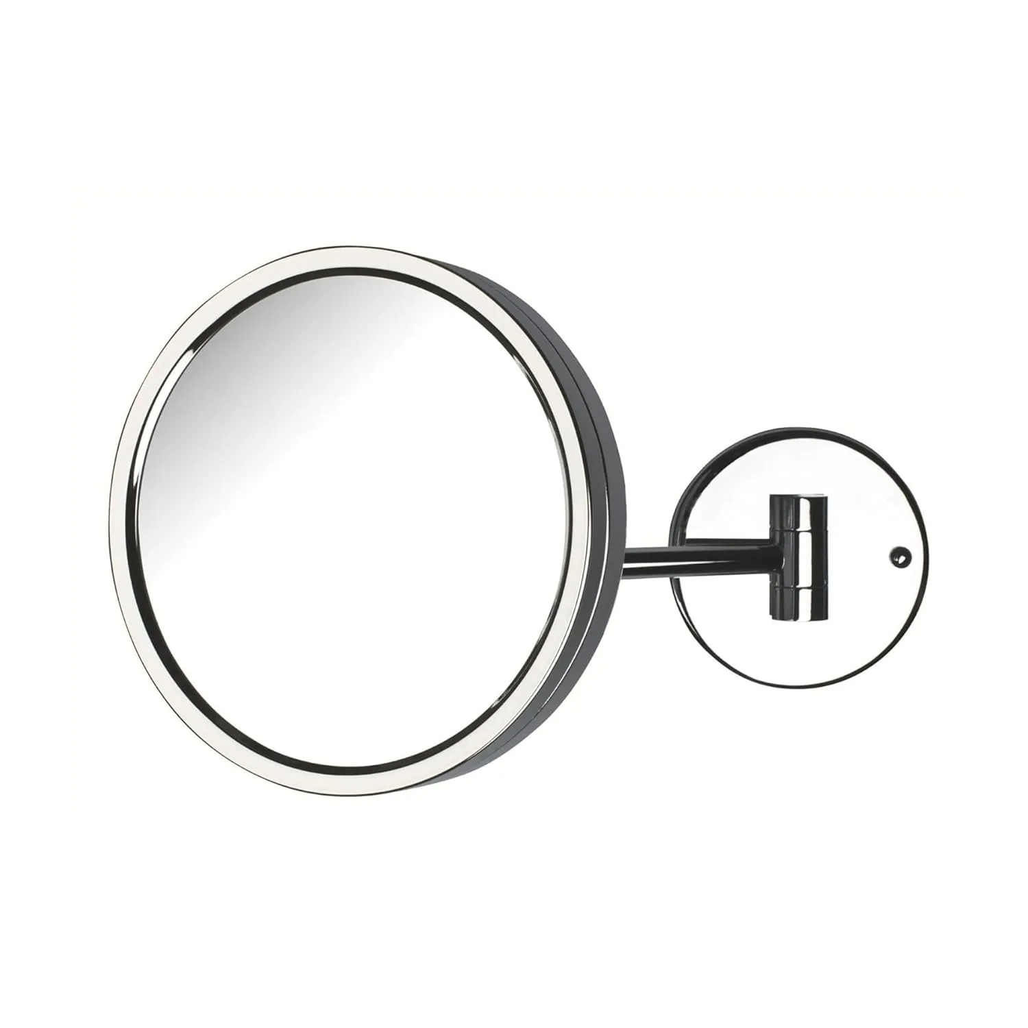 Jerdon Wall Mount Chrome Finish Makeup Mirror – 5X Magnification – 8.5” Diameter - Extends 11.5” – Model JD13C