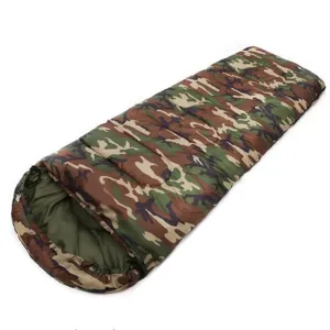 JHO-Cotton Camping sleeping bag 15~5degree envelope style camouflage Multifuntional Outdoor SleepingBag Travel Keep Warm LazyBag