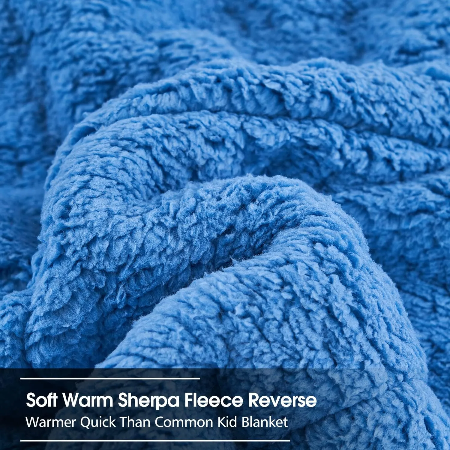 JML Kids Sherpa Blanket Twin Size 60"x 80", 2 Pieces Borrego Bed Set with Pillow Sham, Soft Fluffy Ball Printed Fleece Bed Blanket for Boys, Girls, Kids