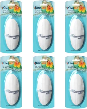 Jmxu's 5"-5.5" Bird Cuttlebone for Parakeets, Cuddle Bone with Metal Holder, Cuttlefish Bone for Sharp Beaks, Natural Birds Calcium for Parrots Cockatiels Budgie, 6 Pcs